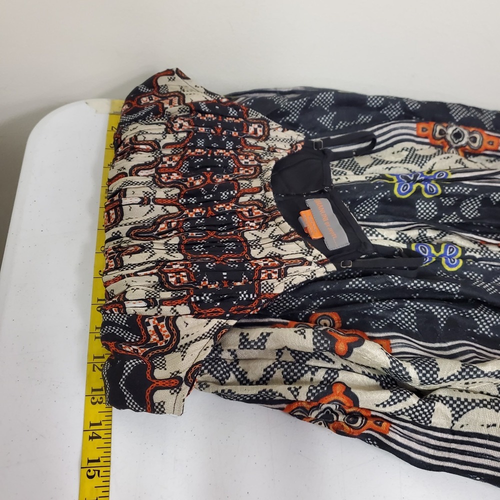 Anthropologie Bhanuni By Jyoti Womens Tiered Maxi Dress Size 0 Petite Bohemian - Picture 7 of 13